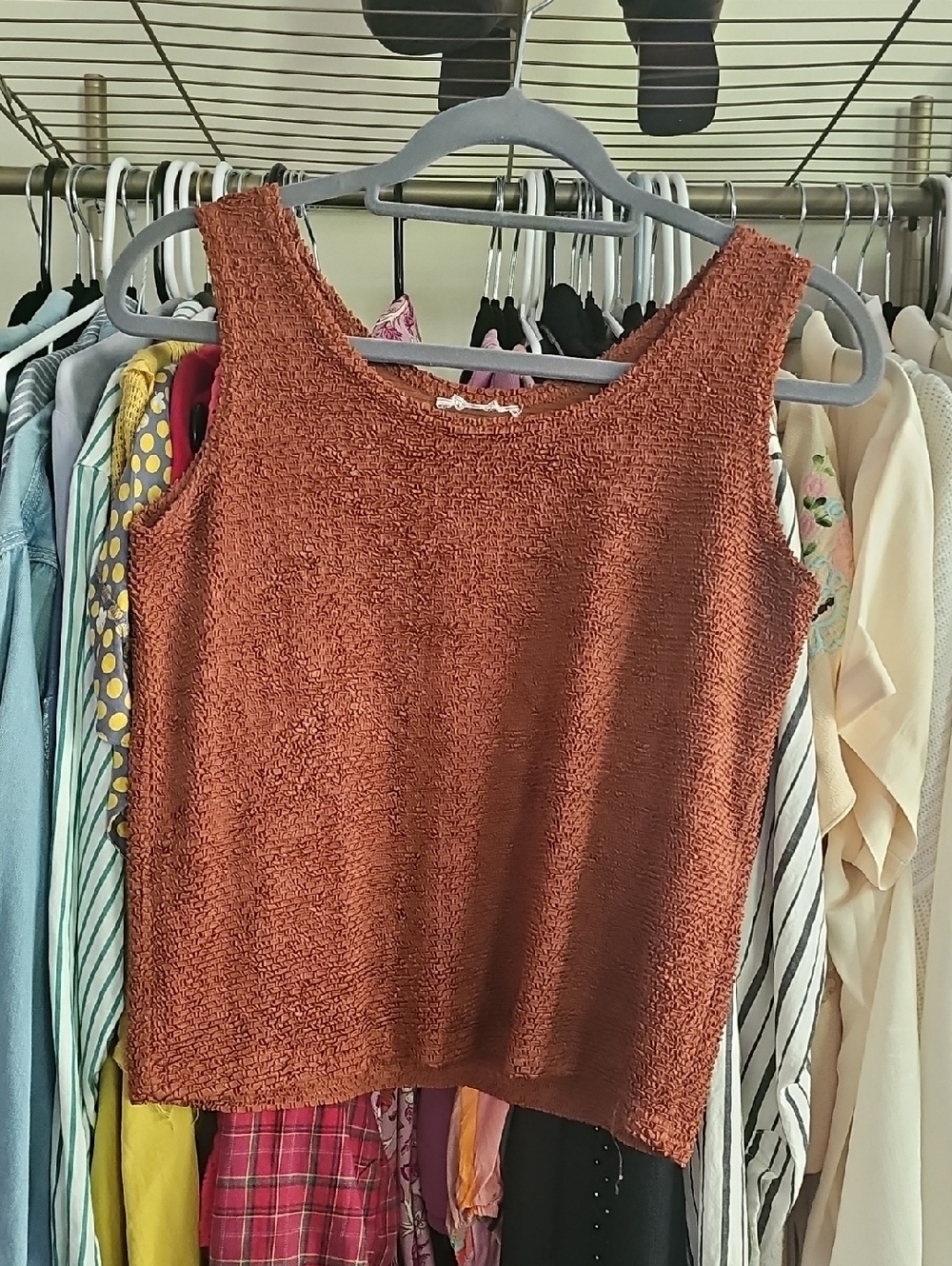 Rust Brown Sleeveless Tank Top - Women